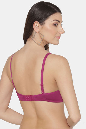 Buy Rosaline Padded Non Wired 3/4th Coverage T-Shirt Bra - Winery at Rs.225  online