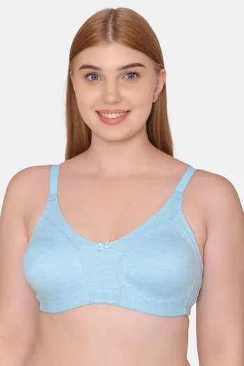 Buy Tweens Double Layered Non-Wired Full Coverage Minimiser Bra - Blue at  Rs.404 online