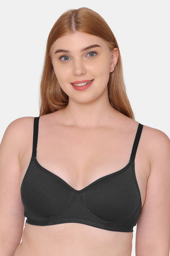 Buy Tweens Padded Non-Wired Full Coverage T-Shirt Bra - Black at Rs.320  online
