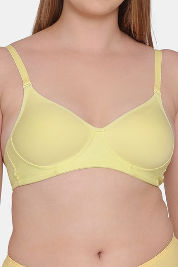 Buy Tweens Padded Non-Wired Full Coverage T-Shirt Bra - Lemon at Rs.320  online