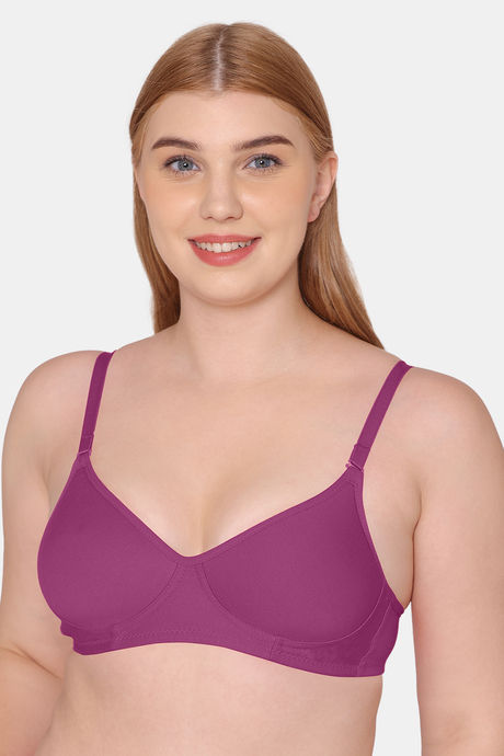 Buy PrettyCat Padded 3/4Th Coverage Lace Bra Bra - Maroon at Rs.320 online