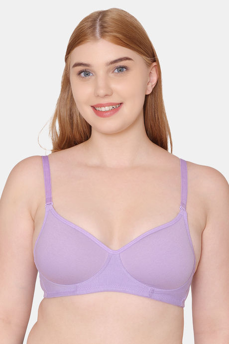 Buy Tweens Padded Non-Wired Full Coverage T-Shirt Bra - Violet at