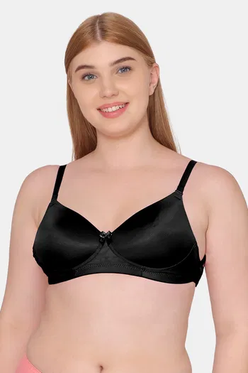 Buy Tweens Padded Non-Wired Full Coverage T-Shirt Bra - Black