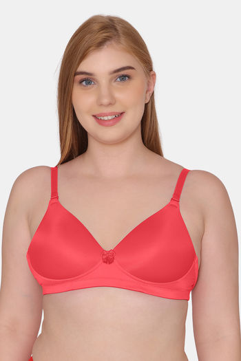 Buy Tweens Padded Non-Wired Full Coverage T-Shirt Bra - Coral