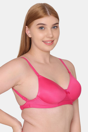 Buy Tweens Padded Non-Wired Full Coverage T-Shirt Bra - Dark Pink at Rs.400  online