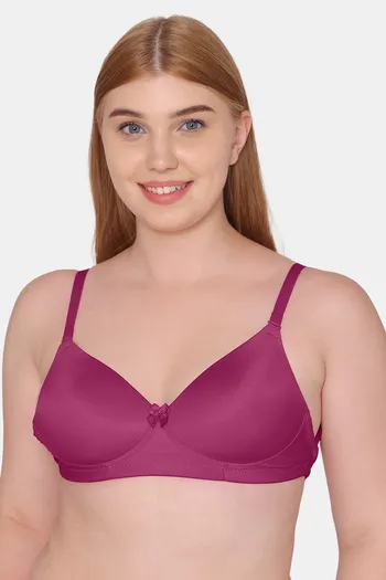 Buy Tweens Padded Non-Wired Full Coverage T-Shirt Bra - Magenta at