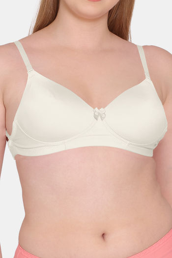 Tweens Padded Non-Wired Full Coverage T-Shirt Bra - Off-White
