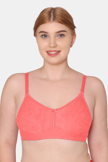 Buy Tweens Double Layered Non-Wired Full Coverage T-Shirt Bra - Coral
