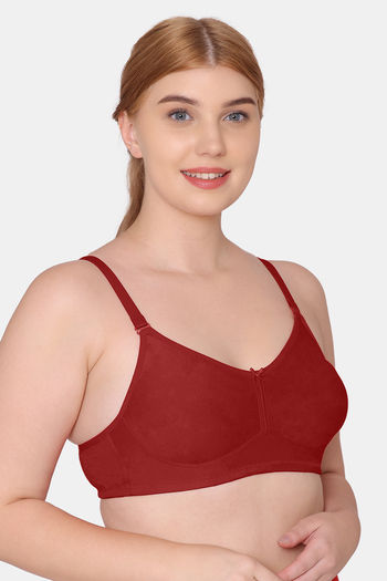 Buy Tweens Double Layered Non-Wired Full Coverage T-Shirt Bra - Wine at  Rs.338 online