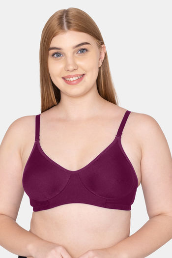 Buy Tweens Double Layered Non-Wired Full Coverage T-Shirt Bra - Red