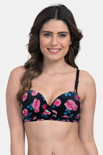 Buy Marks & Spencer Padded Non-Wired Full Coverage Lace Bra - Grey
