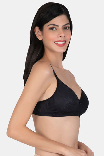 Buy Zivame Beautiful Basics Padded Non Wired 3/4th Coverage T-Shirt Bra -  Elderberry at Rs.676 online