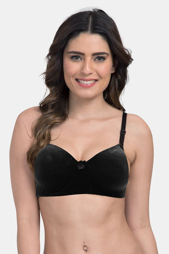 Buy Tweens Padded Non Wired Full Coverage T-Shirt Bra - Black at Rs.375  online