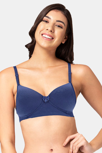 Buy Tweens Padded Non Wired Full Coverage T-Shirt Bra - Navy Blue