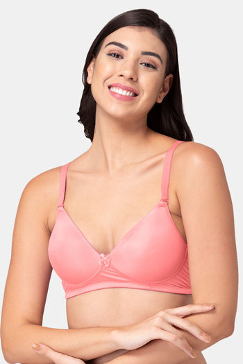 Buy Tweens Padded Non Wired Full Coverage T-Shirt Bra - Coral