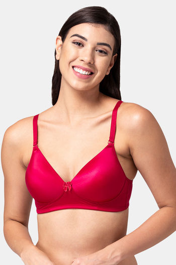 Buy Tweens Padded Non Wired Full Coverage T-Shirt Bra - Maroon