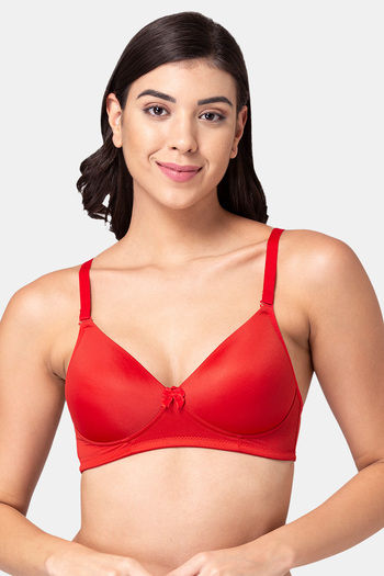 Buy Tweens Padded Non Wired Full Coverage T-Shirt Bra - Red