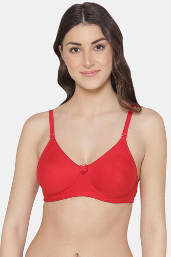 Buy Tweens Single Layered Non Wired Full Coverage T-Shirt Bra - Red