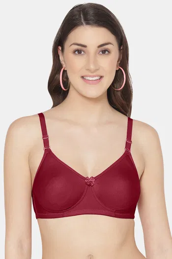 Buy Tweens Single Layered Non Wired Full Coverage T-Shirt Bra - Wine