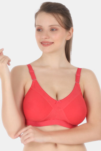 Buy Tweens Single Layered Non Wired Full Coverage T-Shirt Bra - Coral