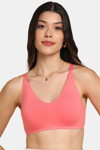 Buy Tweens Double Layered Non-Wired Full Coverage Super Support Bra - Orange