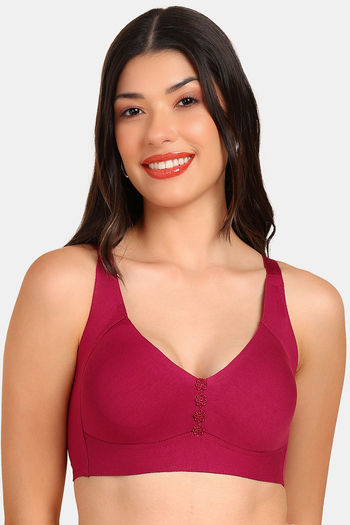 Buy Tweens Double Layered Non-Wired Full Coverage Minimiser Bra - Red