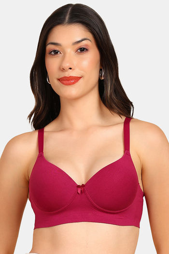 Buy Tweens Push-Up - Level 3 Non-Wired 3/4Th Coverage Push-Up Bra - Red