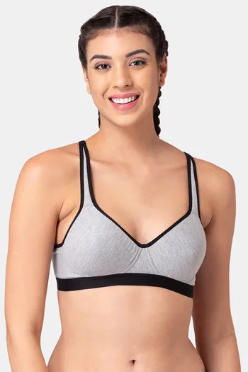 Buy Tweens Light Weight High Impact Padded Sports Bra - Grey at Rs.383  online