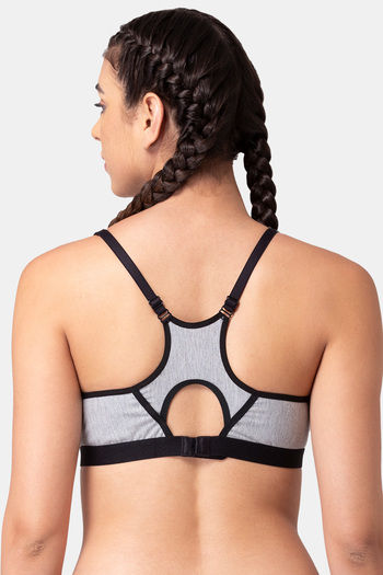 Buy Tweens Light Weight High Impact Padded Sports Bra - Grey at Rs