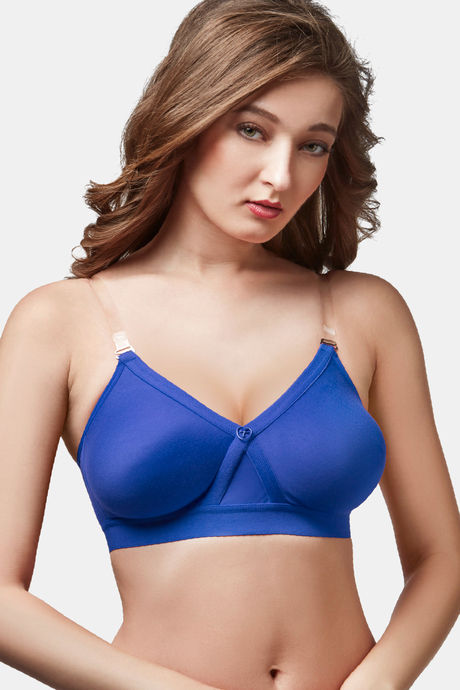 Buy Trylo Touche Woman Soft Padded Full Cup Bra - Blue Online