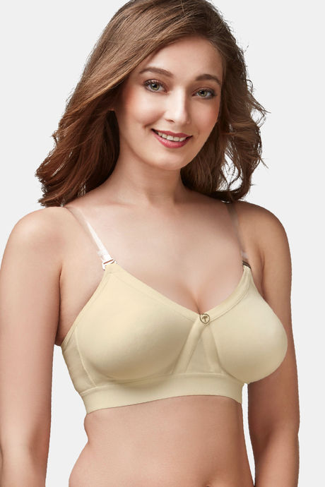 Buy Trylo Double Layered Non-Wired Full Coverage Super Support Bra - Black  at Rs.510 online