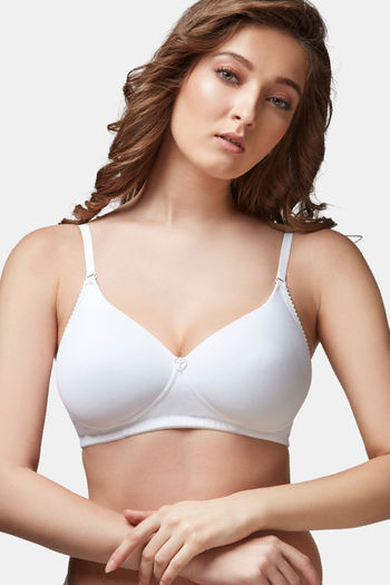 Buy Trylo Padded Non-Wired Full Coverage T-Shirt Bra - White at Rs.435  online