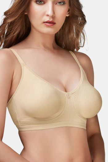 Buy Trylo Single Layered Non-Wired Full Coverage T-Shirt Bra - Skin at  Rs.575 online