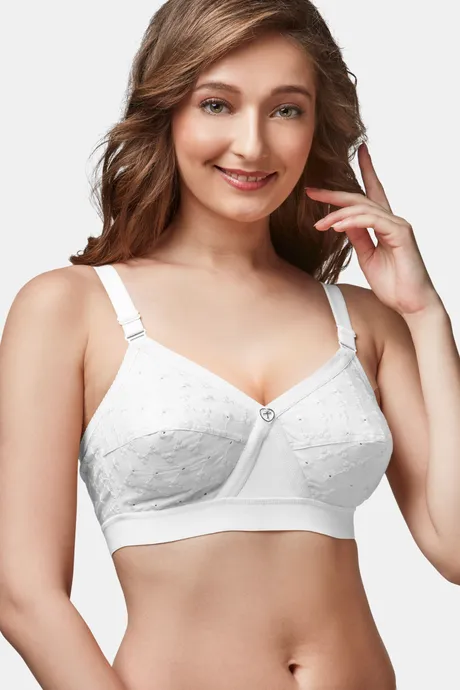 Buy Trylo Paresha Stp Women Non Wired Soft Full Cup Bra - White Online