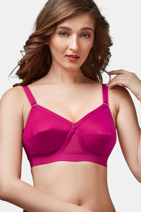 TRYLO Rozi Women's Non-Wired Full Cup Seamless Hoisery Bra 40D Coral :  : Fashion