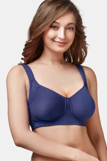 Buy Trylo Lush Woman Non Padded Full Cup Bra - Blue at Rs.685 online