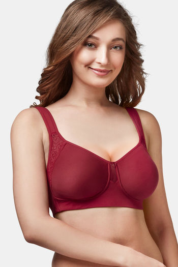 Buy Maroon Clothing Padded Non Wired Full Coverage T-Shirt Bra