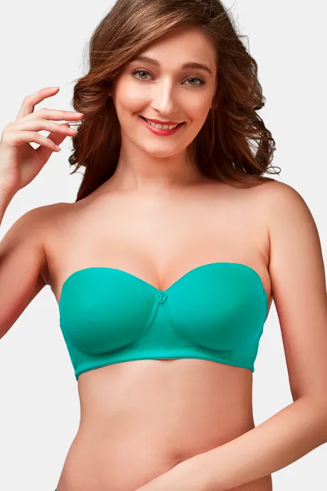 Buy Trylo Nina Women Detachable Strap Non Wired Padded Bra - Green at Rs.485  online