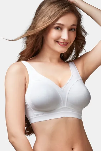 Buy Trylo Lush Woman Non Padded Full Cup Bra - Blue Online