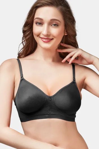 Buy Trylo Paresha Stp Women Non Wired Soft Full Cup Bra - Black at Rs.385  online
