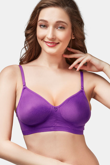 Buy Trylo Paresha Stp Women Non Wired Soft Full Cup Bra - Magenta at Rs.385  online