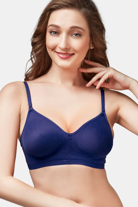 Buy NO MORE FEELING BLUE NON PADDED NON WIRED BLUE BRA for Women Online in  India