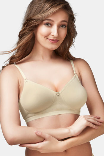 Buy Trylo Paresha Stp Women Non Wired Soft Full Cup Bra - Skin at Rs.385  online