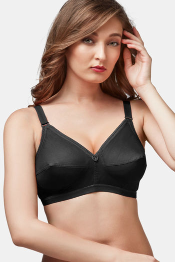 Zivame Plain Non-Wired Hook and Eye Closure Super Support Bra