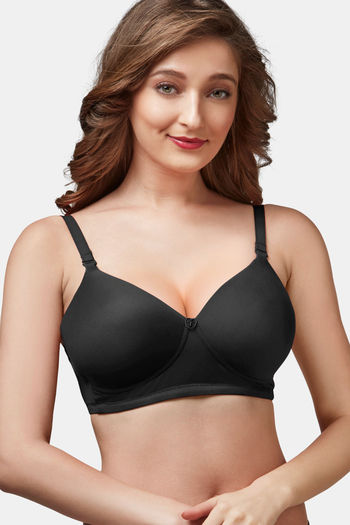 Buy Trylo Touche Woman Soft Padded Full Cup Bra - Black