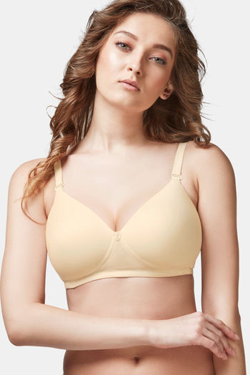 Buy Trylo Touche Woman Soft Padded Full Cup Bra - Skin