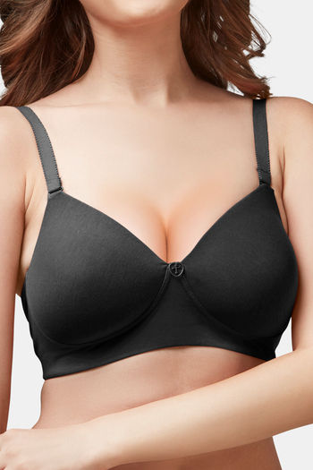 Buy Trylo Vivanta Women Non Wired Soft Full Cup Bra - Black at Rs