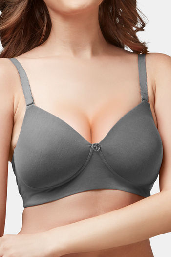 Buy Trylo Vivanta Women Non Wired Soft Full Cup Bra - Grey at Rs.690 online