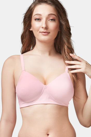 Buy Rosaline Everyday Double Layered Non Wired 3/4th Coverage T-Shirt Bra  (Pack of 2) - White Grey at Rs.719 online