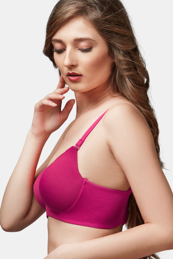 Buy Trylo Vivanta Women Non Wired Soft Full Cup Bra - Raspberry at Rs.690  online
